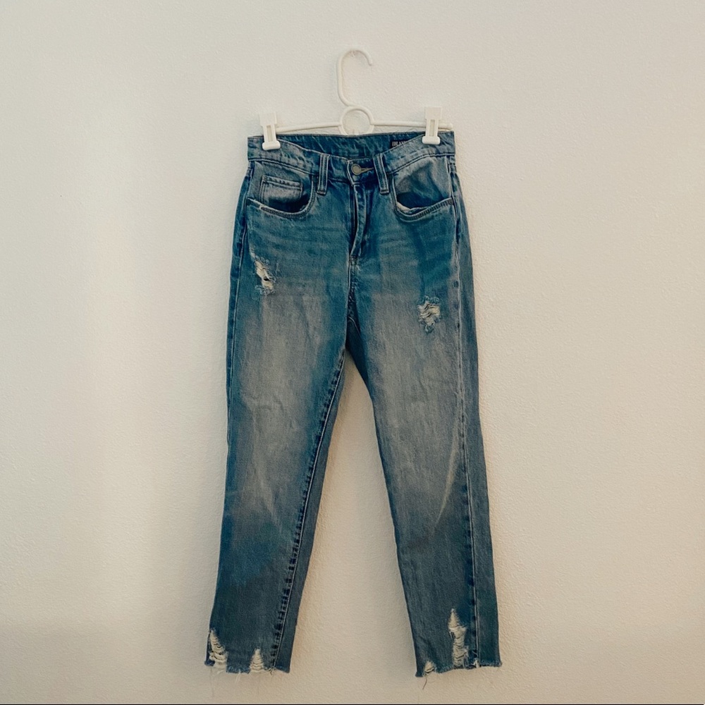 straight-leg ankle cropped jeans